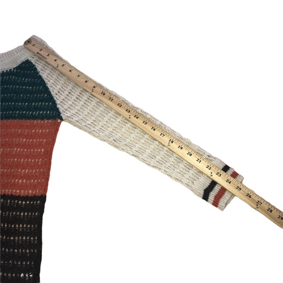 MAK B Color Block Open Knit Sweater - Women’s Small - Picture 5 of 11